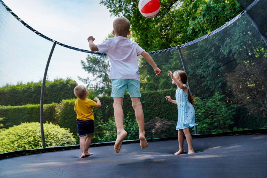 Dom I Ogrod Hop-Sport | Trampolina14Ft (427Cm)Czarno-Niebieska Z Siatka Wewnetrzna