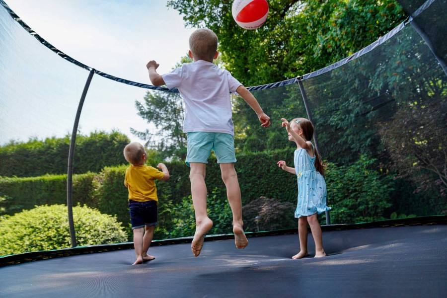 Dom I Ogrod Hop-Sport | Trampolina Ogrodowa Pumpkin12Ft (366Cm)Czarno-Zielona Z Siatka Wewnetrzna