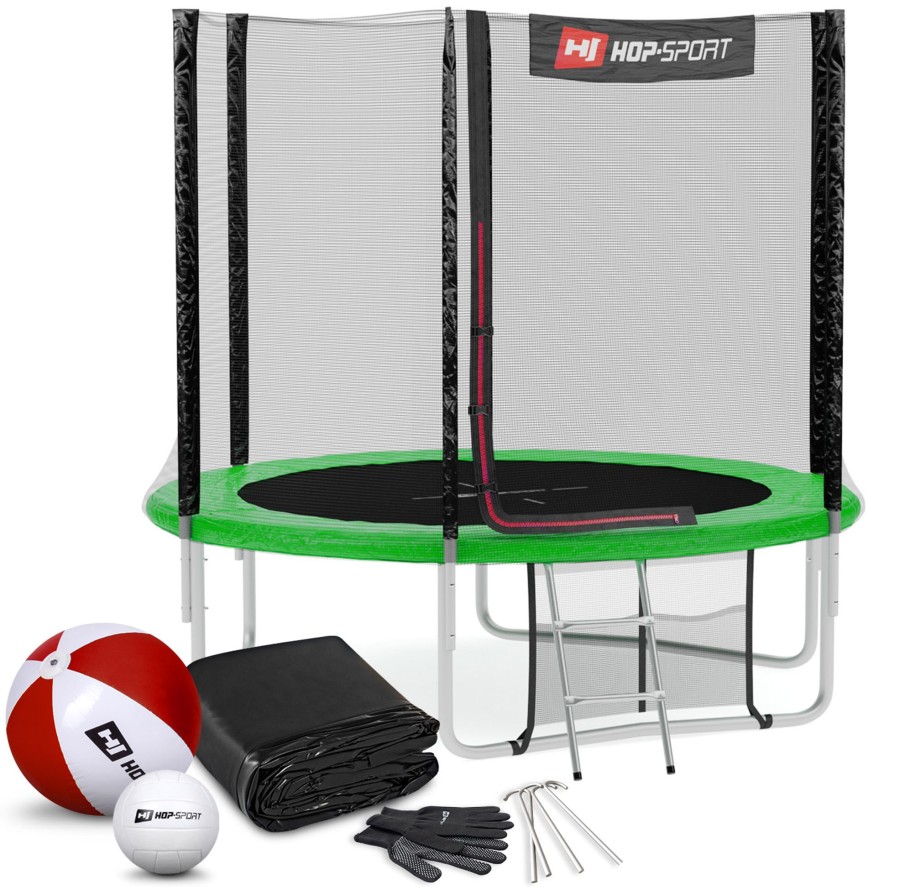 Dom I Ogrod Hop-Sport | Trampolina8Ft (244Cm)Zielona Z Siatka Zewnetrzna