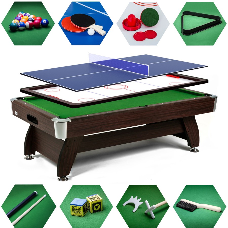 Stoly Do Gry Hop-Sport | Stol Bilardowy Splywowyvip Extra 9 Ftbraz/Zielonyz Nakladka Ping-Pong/Cymbergaj