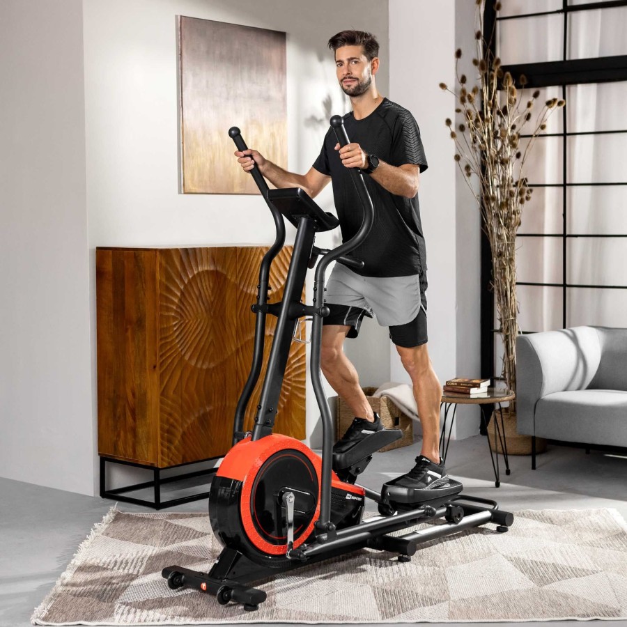 Sprzet Fitness Hop-Sport | Orbitrek Elektryczno-Magnetyczny Hs-070C Buzzczerwony