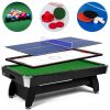 Stoly Do Gry Hop-Sport | Stol Bilardowy Splywowyvip Extra 7 Ftczarny/Zielonyz Nakladka Ping-Pong/Cymbergaj