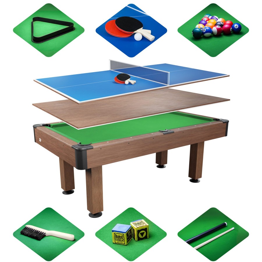 Stoly Do Gry Hop-Sport | Stol Bilardowy Koszykowyvip 7 Ftbraz/Zielonyz Nakladka Ping-Pong/Blat