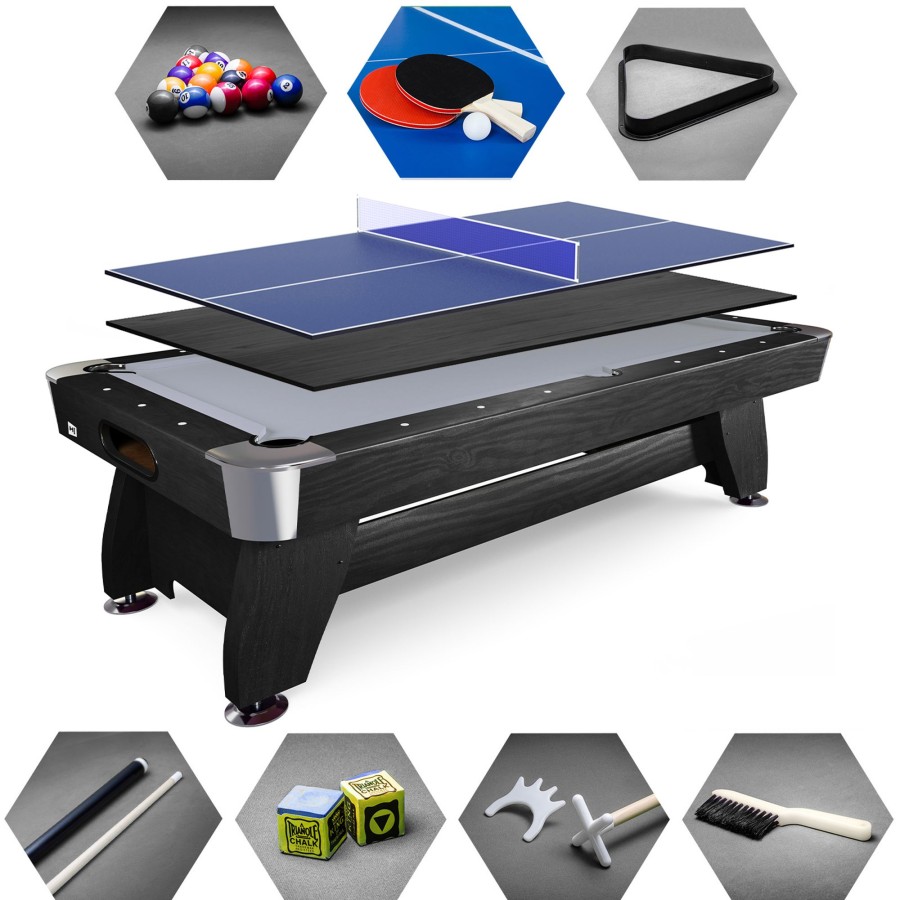 Stoly Do Gry Hop-Sport | Stol Bilardowy Splywowyvip Extra 9 Ftczarno/Szaryz Nakladka Ping-Pong/Blat