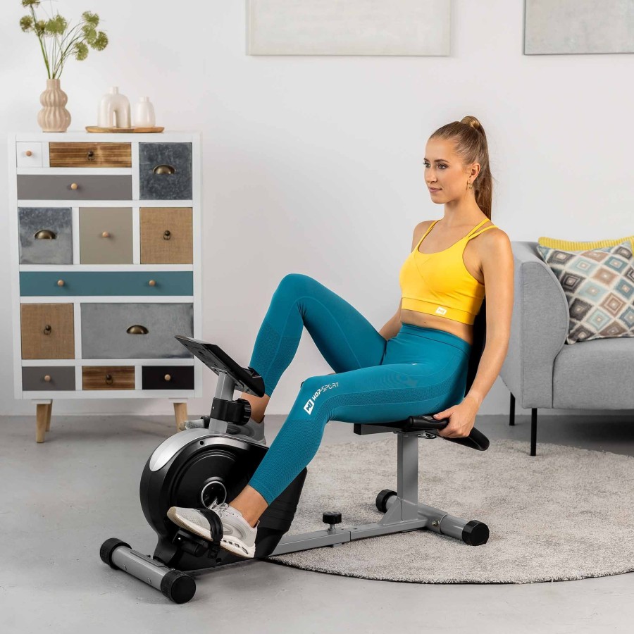 Sprzet Fitness Hop-Sport | Rower Lezacy Magnetyczny Hs-2050L Beat Srebrny