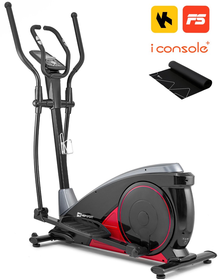 Sprzet Fitness Hop-Sport | Orbitrek Elektryczno-Magnetycznyhs-060C Blazeczerwony+Mata