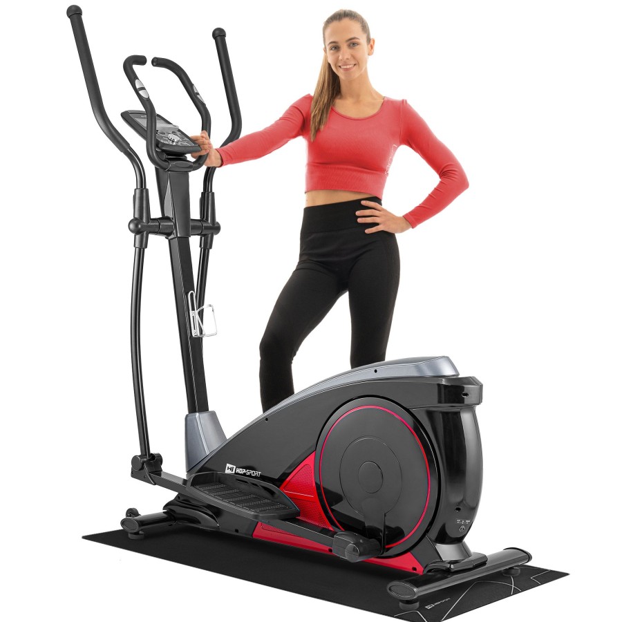 Sprzet Fitness Hop-Sport | Orbitrek Elektryczno-Magnetycznyhs-060C Blazeczerwony+Mata