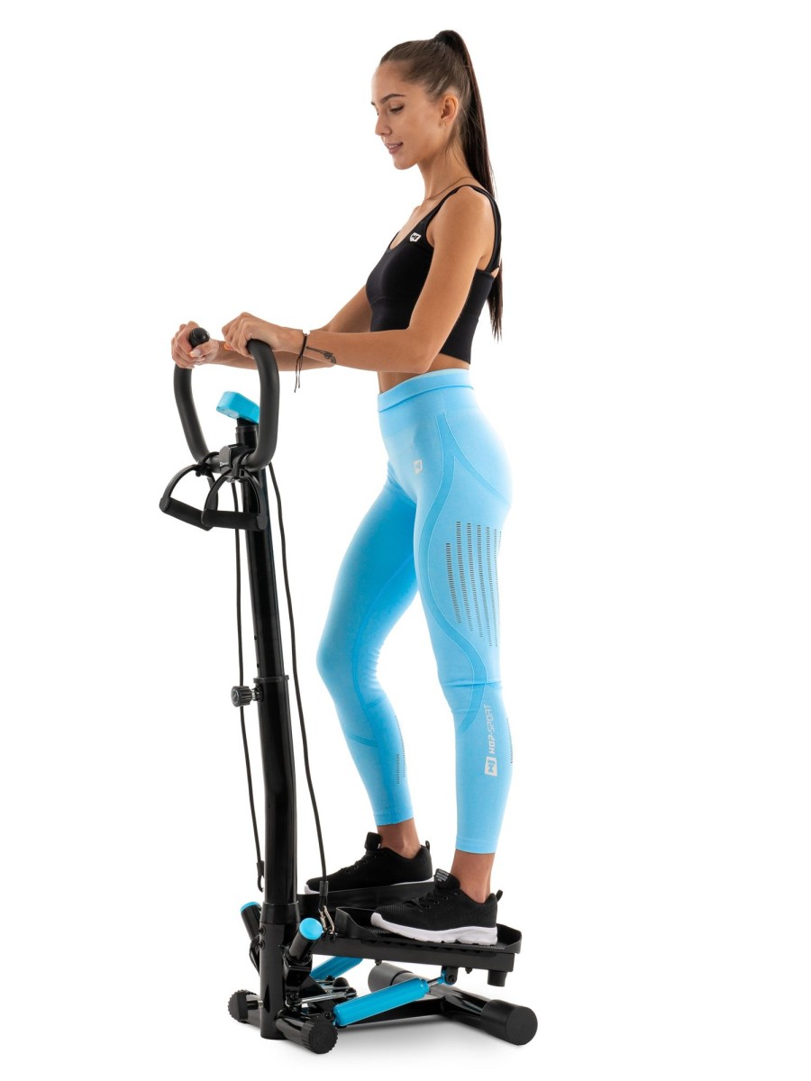 Sprzet Fitness Hop-Sport | Stepper Skretny Z Kolumnahs-055S Nobleniebieski