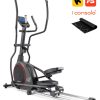 Sprzet Fitness Hop-Sport | Orbitrek Elektryczno-Magnetyczny Hs-095Cf Prizm Szary + Mata