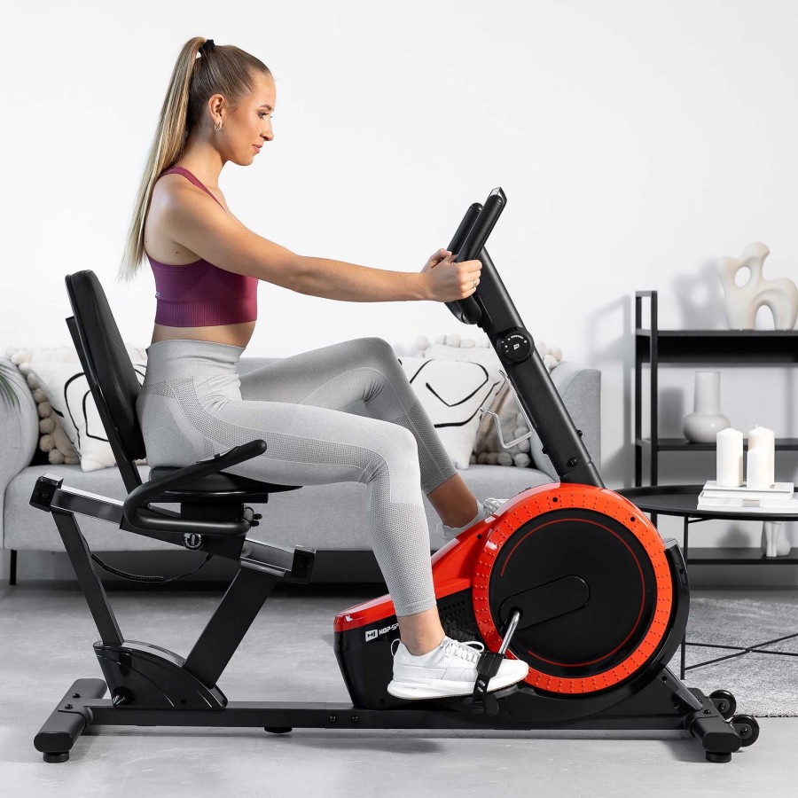 Sprzet Fitness Hop-Sport | Rower Lezacy Hs-060L Pulseczerwony