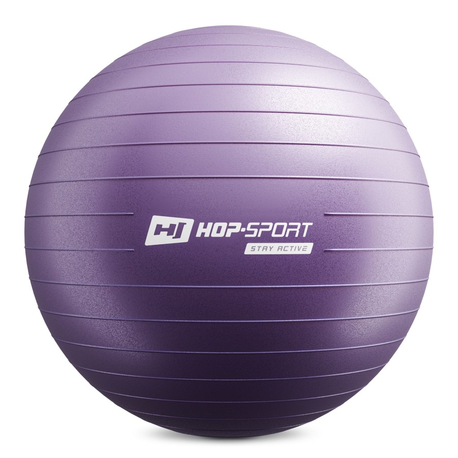 Akcesoria Fitness Hop-Sport | Pilka Fitness65Cmz Pompka- Fioletowa