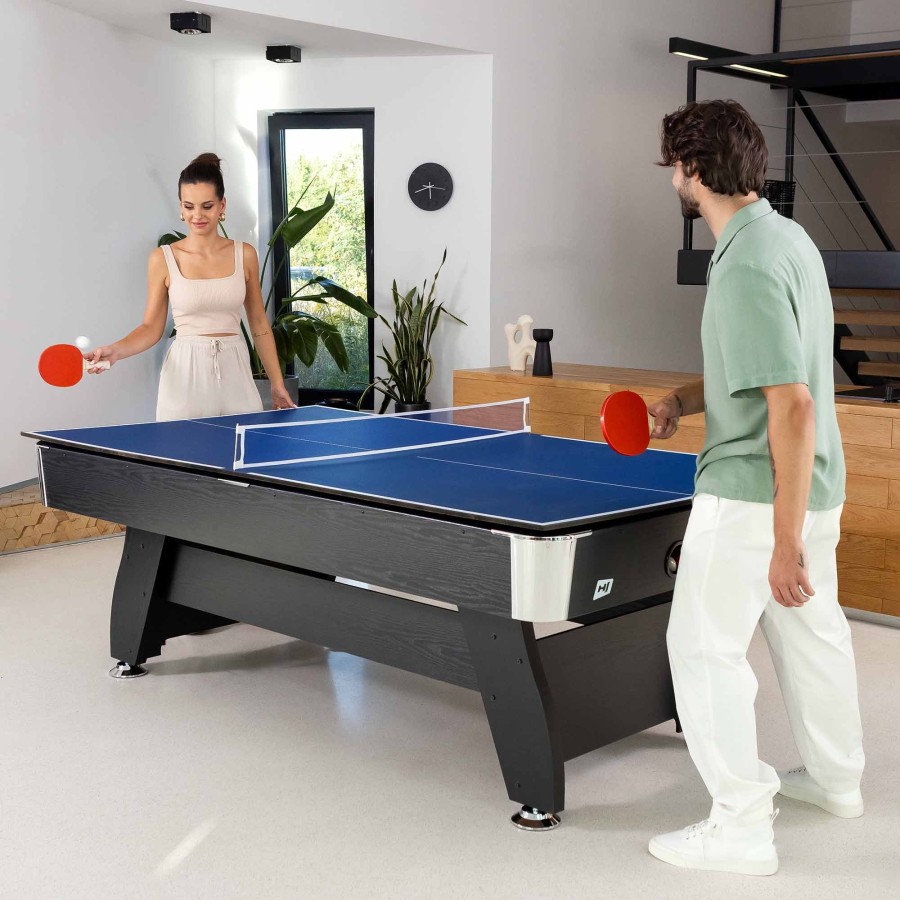 Stoly Do Gry Hop-Sport | Stol Bilardowy Splywowyvip Extra 8 Ftczarno/Szaryz Nakladka Ping-Pong/Blat