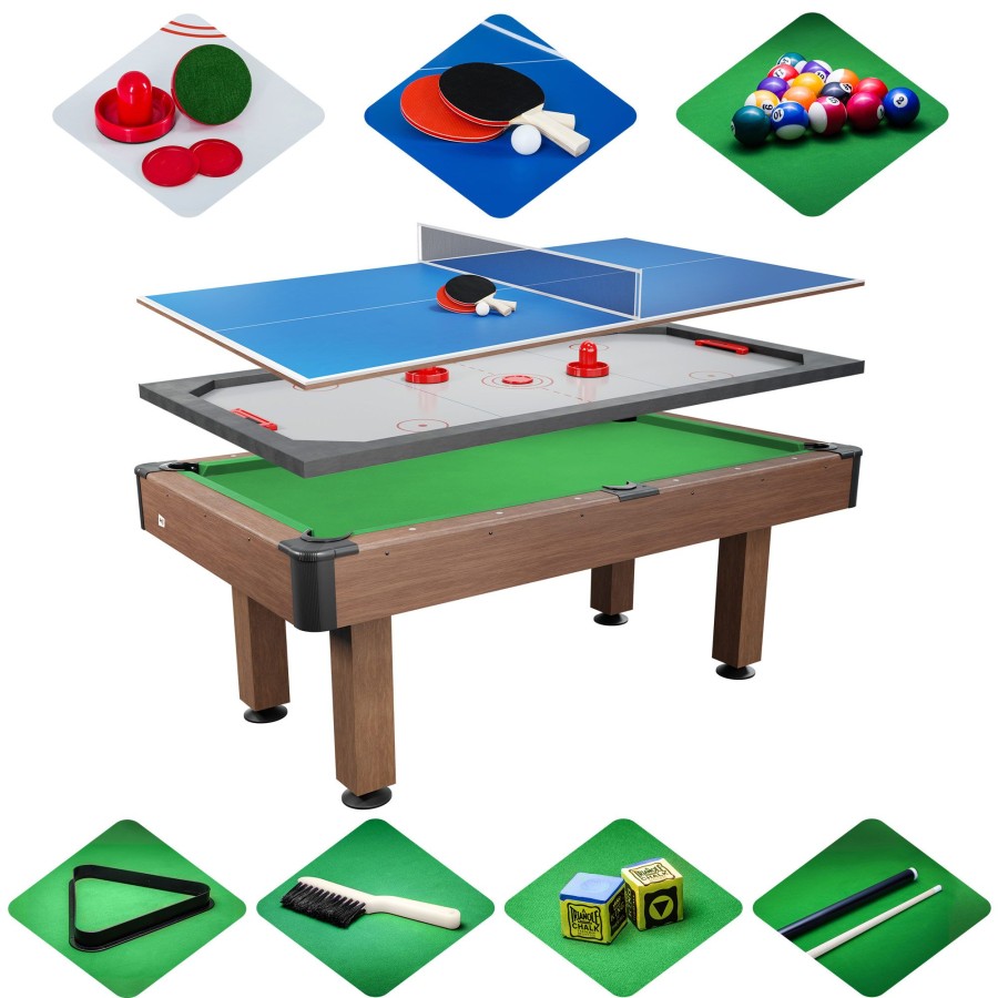 Stoly Do Gry Hop-Sport | Stol Bilardowy Koszykowyvip 7 Ftbraz/Zielonyz Nakladka Ping-Pong/Cymbergaj