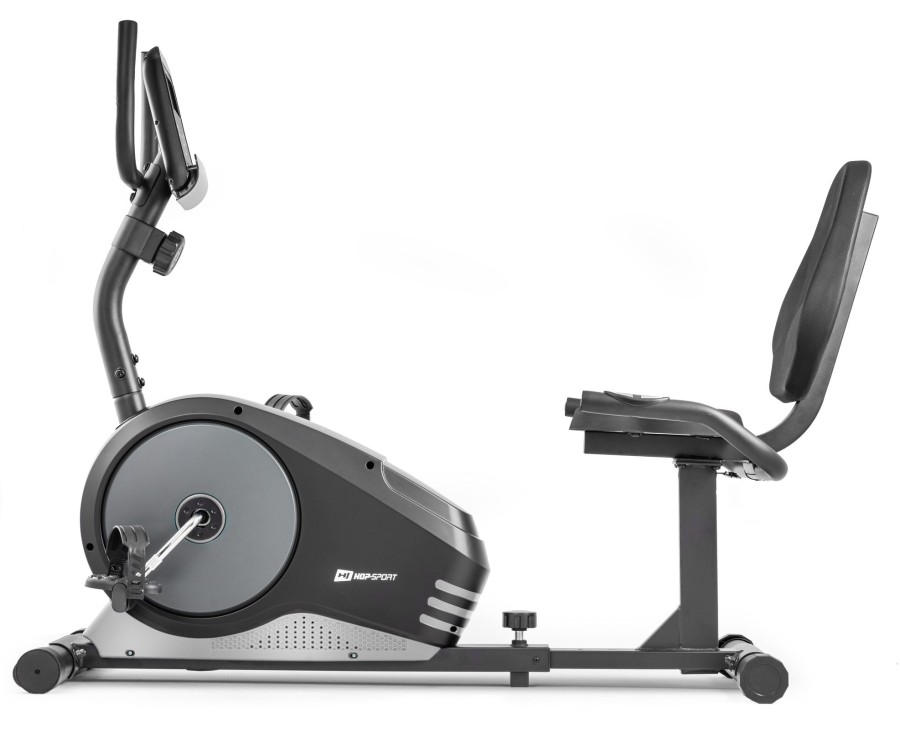 Sprzet Fitness Hop-Sport | Rower Lezacyhs-040L Rootczarny-Srebrny