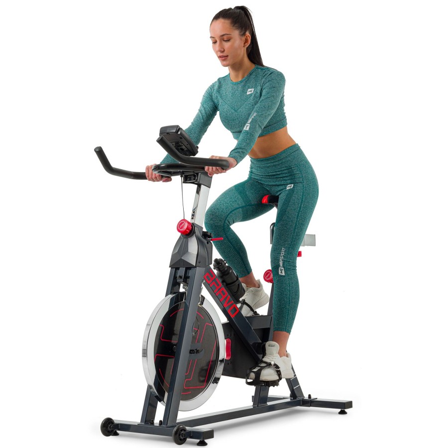 Sprzet Fitness Hop-Sport | Rower Spiningowy Indoor Cycling Hs-045Ic Bravo Czerwony