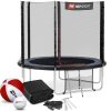 Dom I Ogrod Hop-Sport | Trampolina8Ft (244Cm)Czarno-Niebieska Z Siatka Zewnetrzna