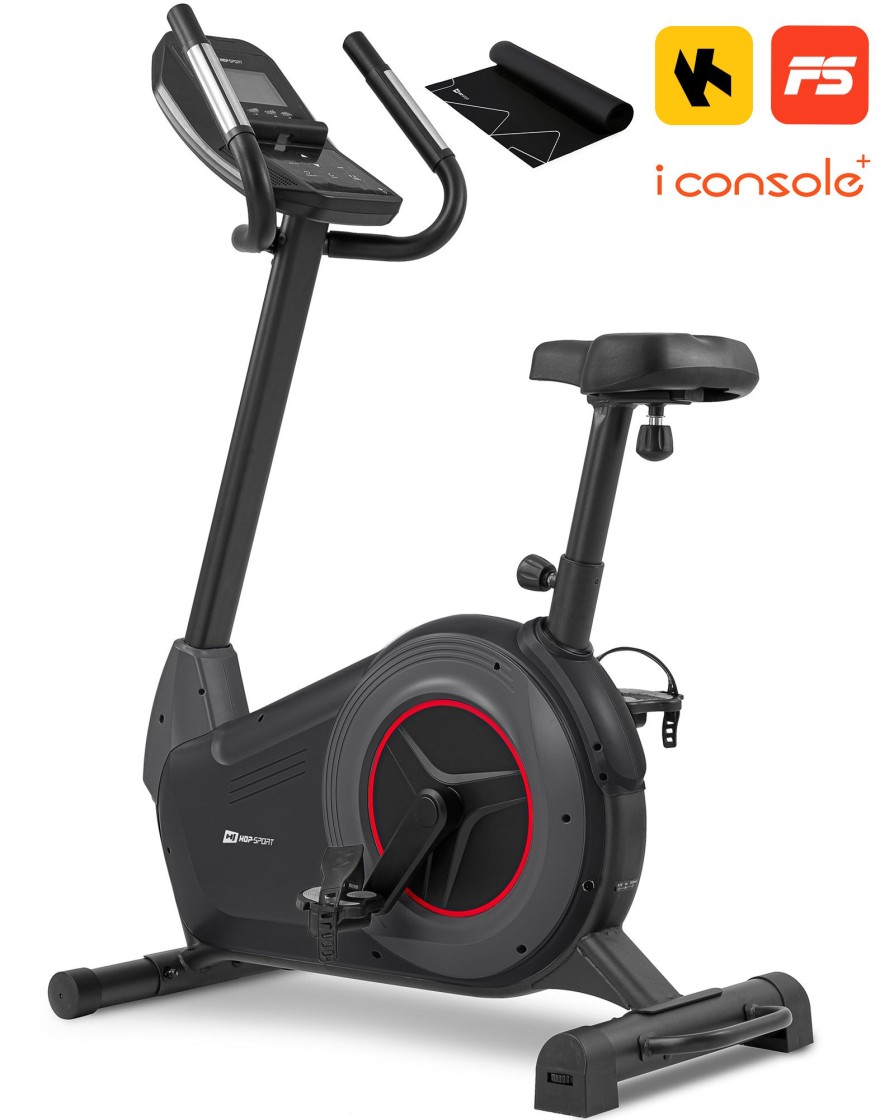 Sprzet Fitness Hop-Sport | Rower Elektryczno-Magnetyczny Hs-100H Solid Czarny + Mata