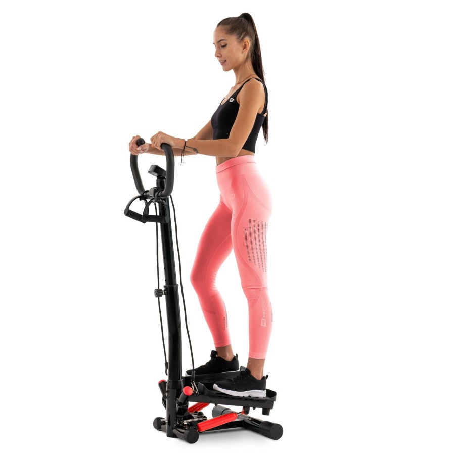 Sprzet Fitness Hop-Sport | Stepper Skretny Z Kolumnahs-055S Nobleczerwony