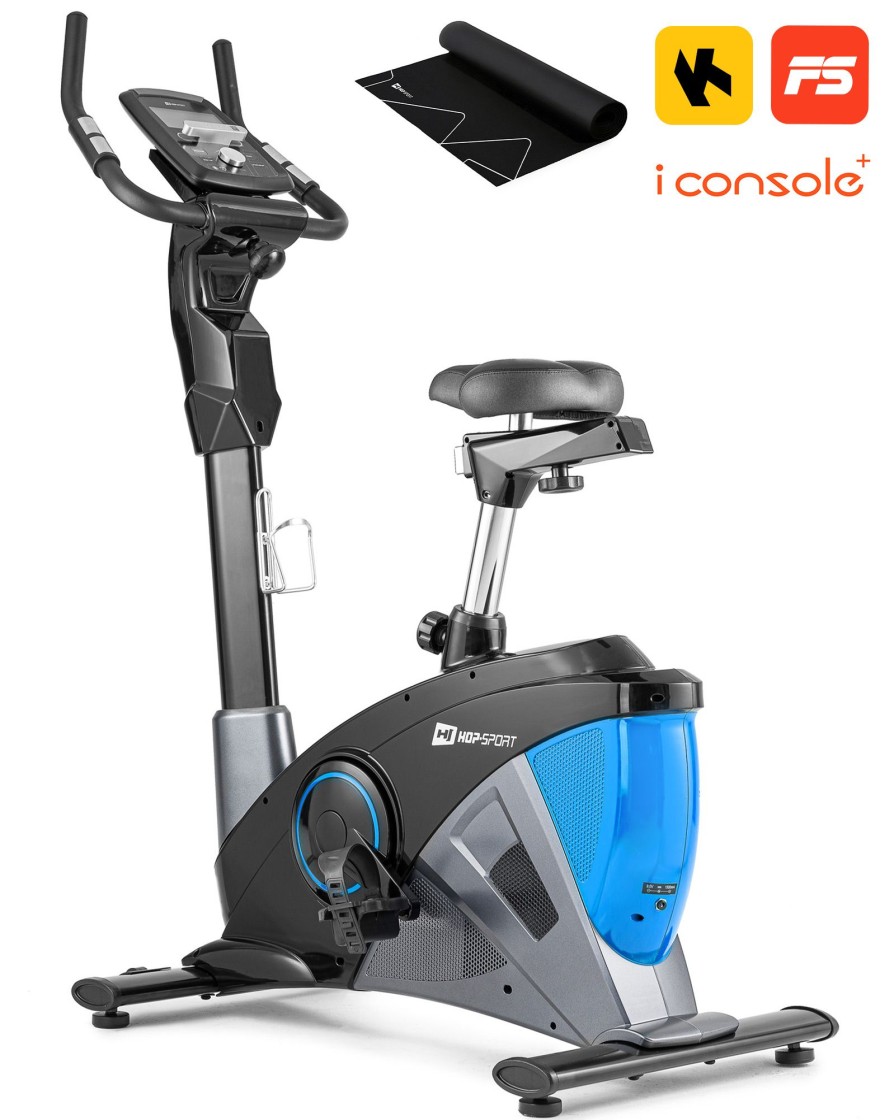 Sprzet Fitness Hop-Sport | Rower Elektryczno-Magnetyczny Hs-090H Apollo Niebieski + Mata